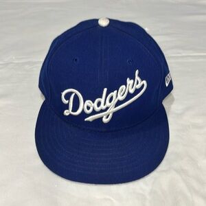 Dodgers New Era Fitted Hat Size 7 1/4